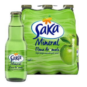 Saka Elma Aromalı Doğal Zengin Mineralli Gazlı İçecek 200 ml x 6 Adet