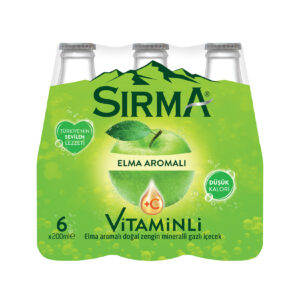 Sırma C+ Elmalı Doğal Maden Suyu 200 ml x 6 Adet