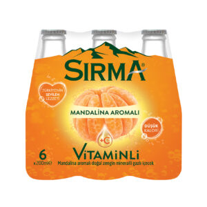 Sırma C+ Mandalina Aromalı Doğal Maden Suyu 200 ml x 6 Adet